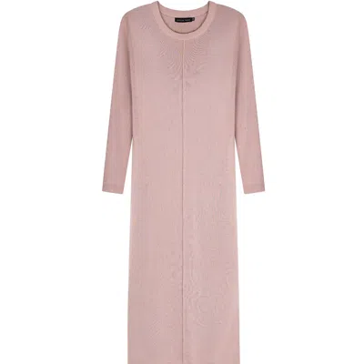 Rave On Trend Women's Knitted Maxi Dress - Pink