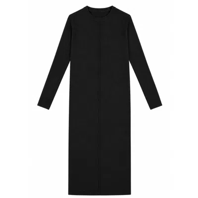 Rave On Trend Women's Knitted Maxi Dress - Black Fw26