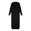 Rave On Trend Women's Knitted Maxi Dress In Black In Black