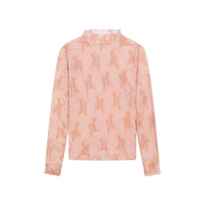 Rave On Trend Women's Lace Top - Pink