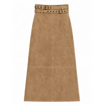 Rave On Trend Women's Neutrals Double Belt Skirt