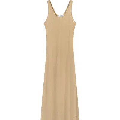 Rave On Trend Women's Neutrals Slip Jumper Dress - Tan In Brown