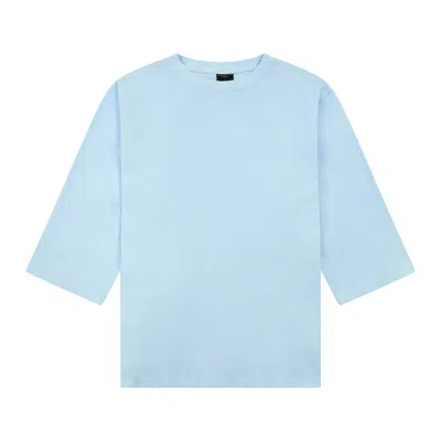 Rave On Trend Women's Oversized Essential Tee - Blue