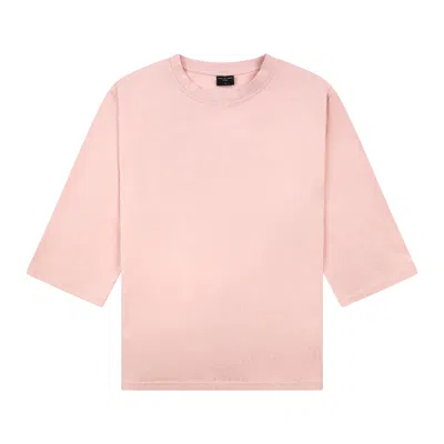 Rave On Trend Women's Oversized Essential Tee - Pink