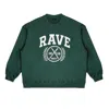 Rave On Trend Women's Oversized Rave - Forest Green Circle Logo In Green