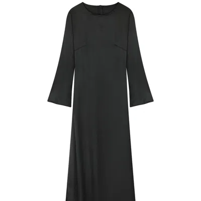 Rave On Trend Women's Slip Long Sleeve Dress -black