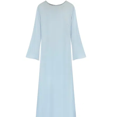 Rave On Trend Women's Slip Long Sleeve Dress -blue