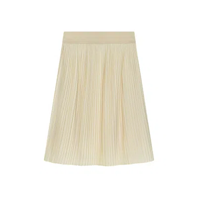 Rave On Trend Women's Tan Pleated Skirt - Neutrals In Brown