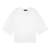 Rave On Trend Women's White Structured Oversized Tee In White