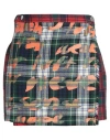 Rave Review Woman Mini Skirt Emerald Green Size 4 Recycled Wool In Green