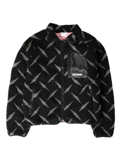Rave Skateboards Diamond-pattern Jacket In Black