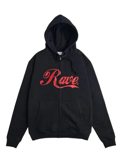 Rave Skateboards Zip-up Logo-print Hoodie In Multi