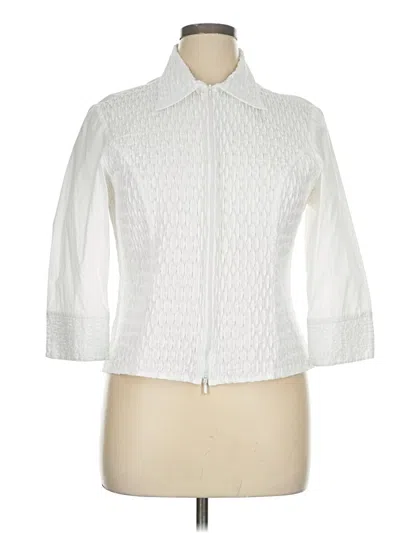 Pre-owned Ravel 3/4 Sleeve Blouse In White