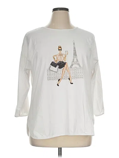 Pre-owned Ravel 3/4 Sleeve T-shirt In White