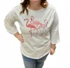 Ravel Fancy Flamingos Top In White In White