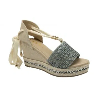 Ravel Forres Open-toe Wedge Sandals In Blue
