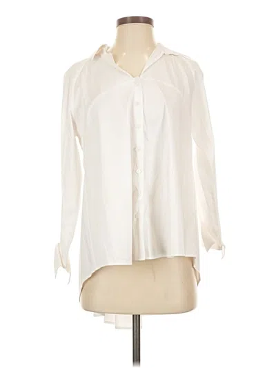 Pre-owned Ravel Long Sleeve Blouse In Ivory