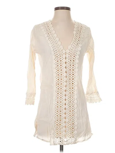 Pre-owned Raviya 3/4 Sleeve Blouse In Ivory