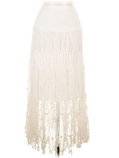 Pre-owned Raviya Casual Skirt In Ivory