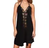 Raviya Crochet Front Dress In Black In Black