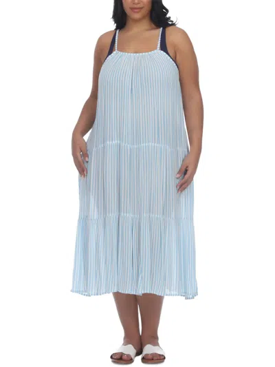 Raviya Plus Womens Adjustable Dress Cover-up In Multi