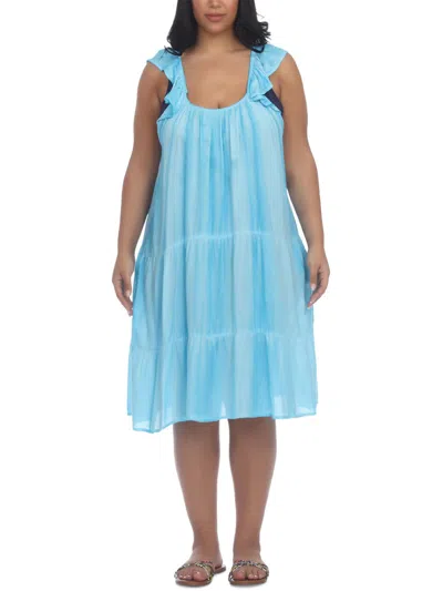 Raviya Plus Womens Beachwear Summer Cover-up In Blue