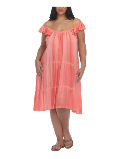 Raviya Plus Womens Beachwear Summer Cover-up In Pink