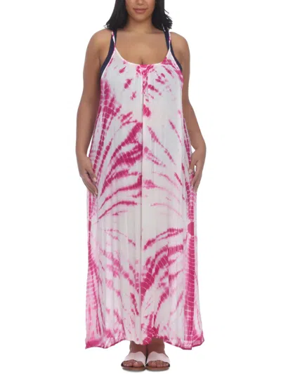 Raviya Plus Womens Summwer Beachwear Cover-up In Pink