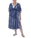 RAVIYA RAVYIA PLUS SIZE TIE-DYED COVER-UP DRESS