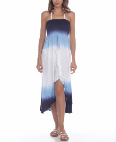 Raviya Strapless High-low Dress Cover-up In Blue
