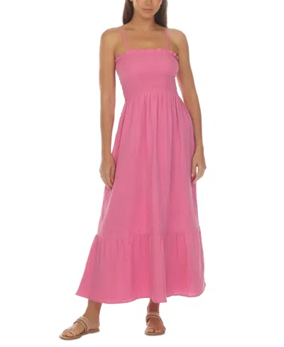 Raviya Women's Cotton Maxi Dress Cover-up In Pink