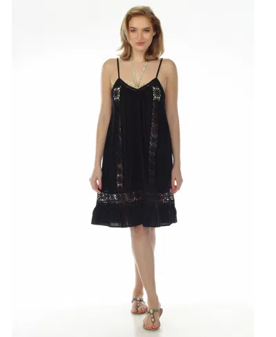 Raviya Women's Eyelet Lace Dress Cover-up In Black