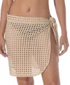 Raviya Women's Eyelet Wrap Skirt Cover-up In Tan