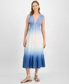 Raviya Women's Sleeveless Ombre Maxi Dress Cover-up In Blue Ombre