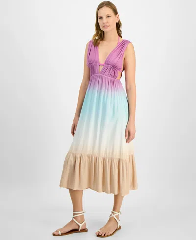 Raviya Women's Sleeveless Ombre Maxi Dress Cover-up In Purple Ombre