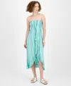 Raviya Women's Smocked Midi Dress Cover-up In Turquoise