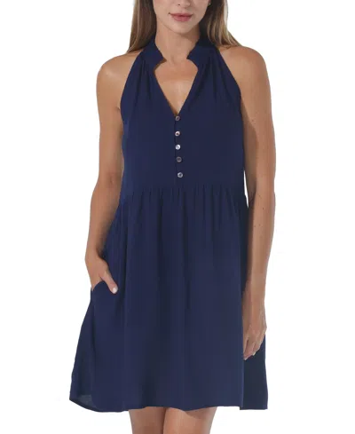 Raviya Women's Solid Sundress Cover-up In Navy