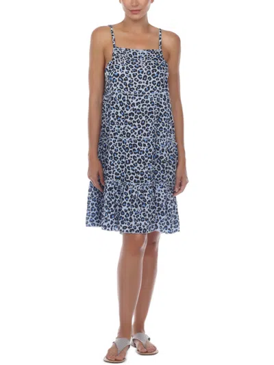 Raviya Womens Animal Print Dress Cover-up In Blue