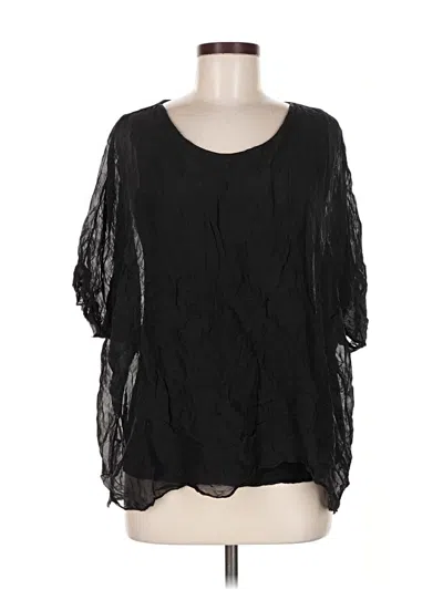 Pre-owned Raw Moda Apparel 3/4 Sleeve Blouse In Black