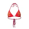 Raw Potential Women's Gold / Red Sedona Red Bikini Top In Multi