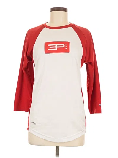 Pre-owned Rawlings 3/4 Sleeve T-shirt In Red