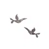 Raxada Women's Silver Birds Earrings In Silver