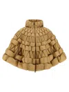 Raxxy 3d Cape Capes Beige In Brown