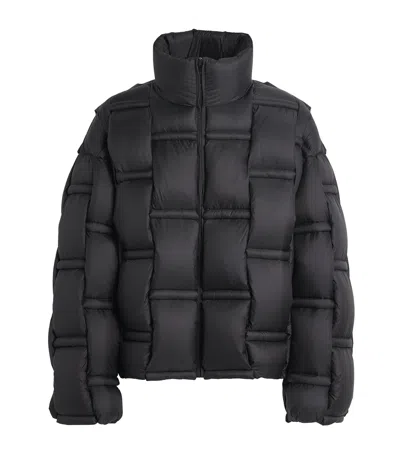 Raxxy 3d Down-filled Angular Puffer Jacket In Black