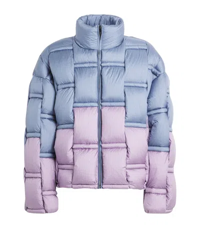 Raxxy 3d Down-filled Puffer Jacket In Purple