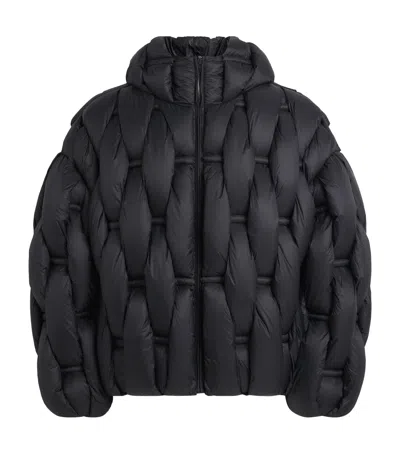Raxxy 3d Down-filled Woven Puffer Jacket In Black