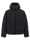 Raxxy Black Patterned Down Jacket In Black