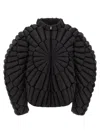 Raxxy Quilted Zip-front Padded Jacket In Black