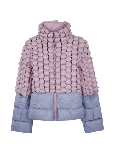 Raxxy 3d Quilted Down Jacket In Pink