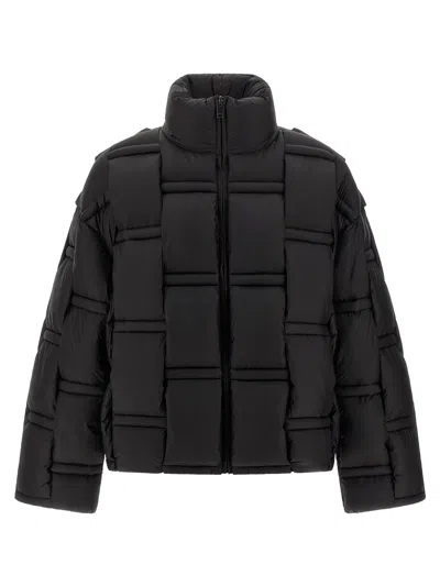 Raxxy 3d Quilted Nylon Down Jacket In Black